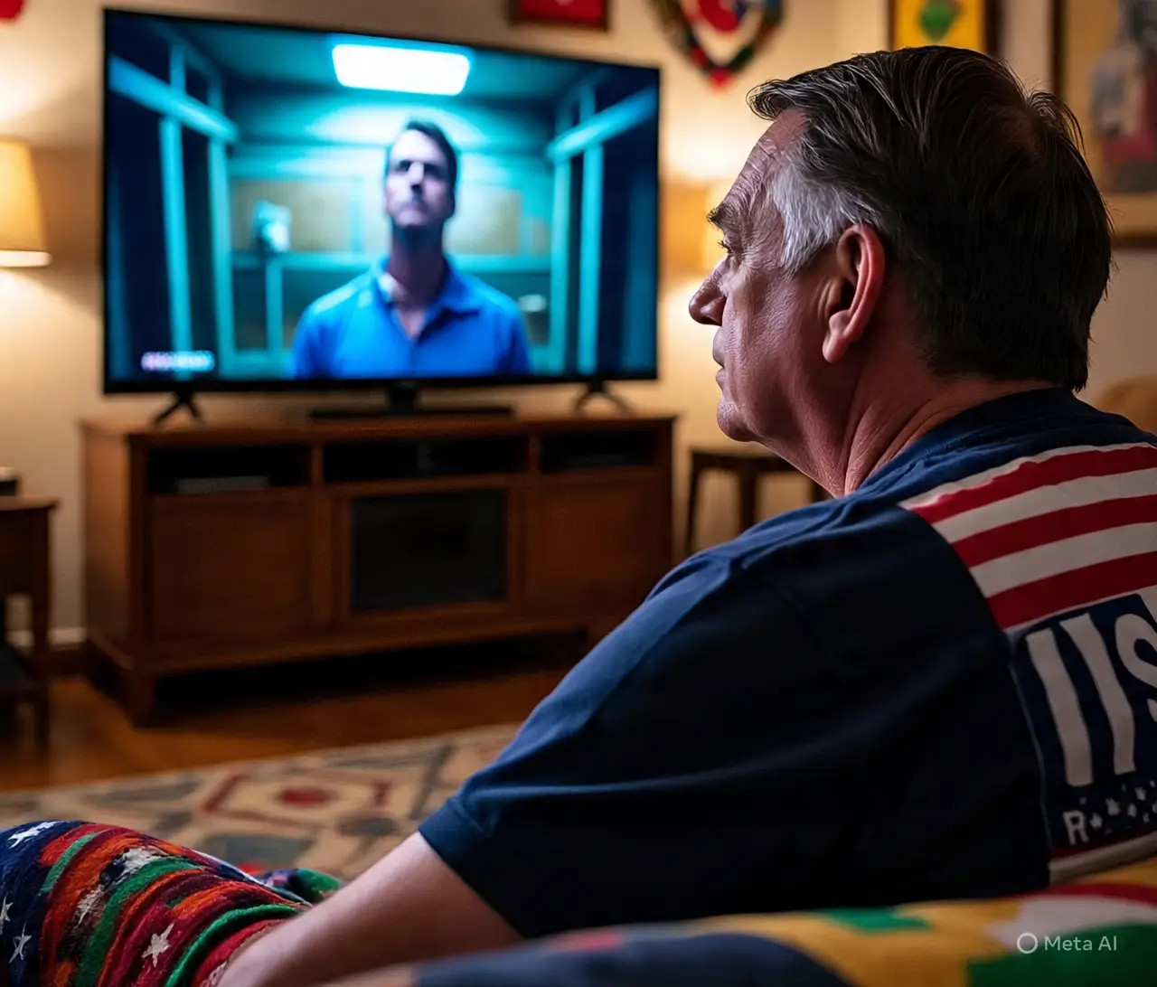 Bolsonaro na cadeia. Foto/reprodução.