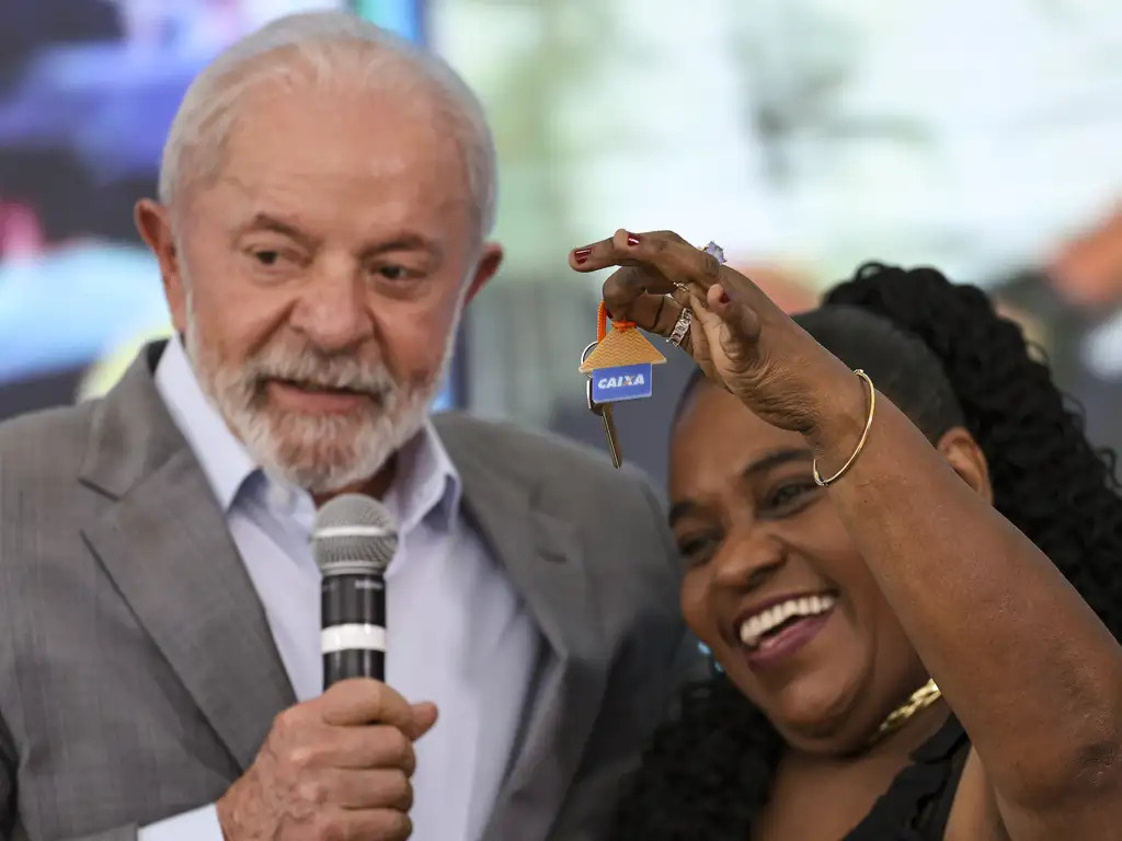 Brasília (DF), 01/08/2025 - O presidente Luiz Inácio Lula da Silva participa da entrega simultânea de 1.876 unidades habitacionais do Minha Casa, Minha Casa, em cerimônia virtual no Palácio do Planalto. Foto: Marcelo Camargo/Agência Brasil.