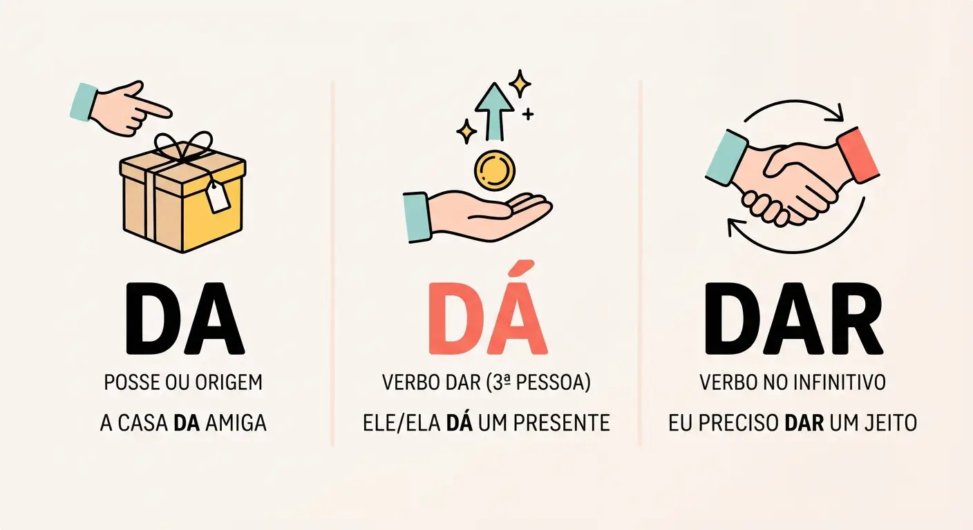 uso de dá, da e dar